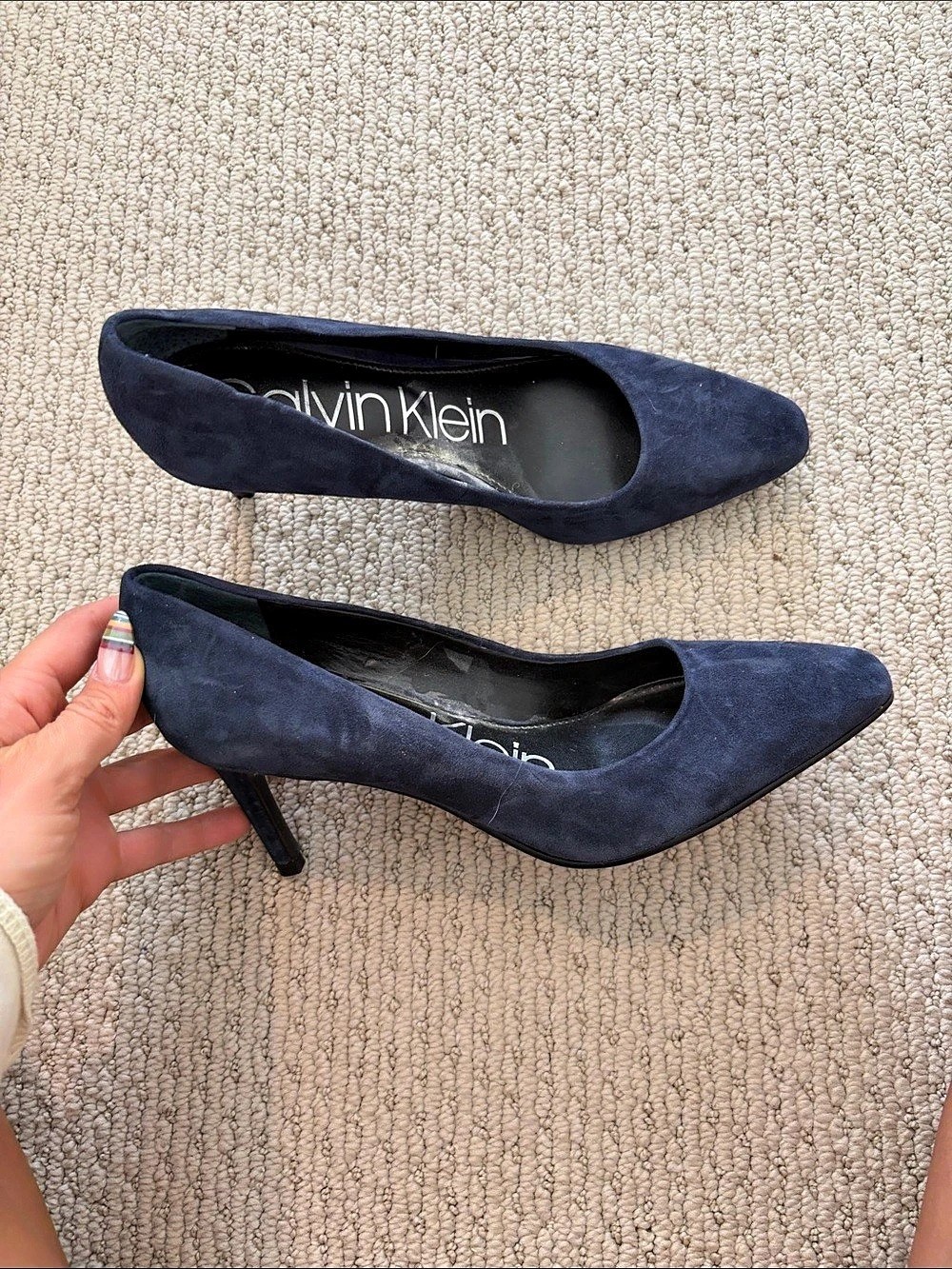 Calvin Klein Gayle Pointed Toe Stiletto Pump Pumps Blue